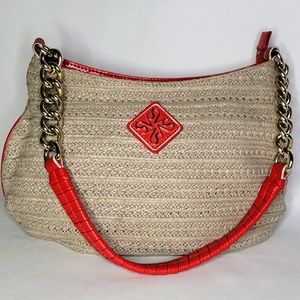 SIMPLY VERA ▪︎ RED AND TAN PURSE